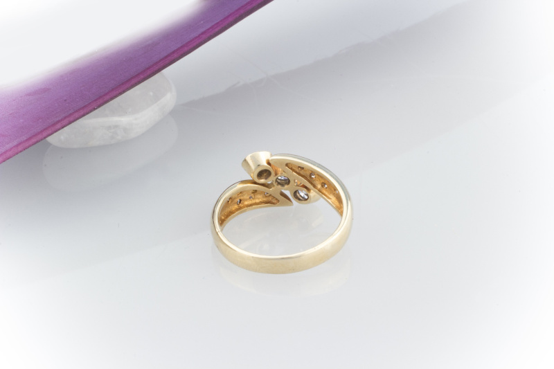 BrillantRing Designer Ring mit VSI Brillanten in 585 Gold  
