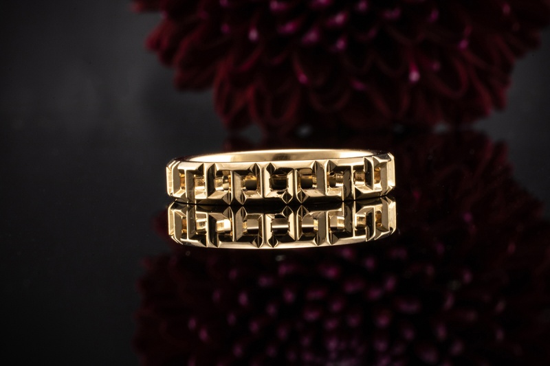 Tiffany & Co. T True Ring 3,5 mm breit in 750er Gelbgold mit Kaufbeleg 