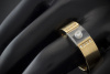 Bunz Ring Neu mit 0,15 Carat Brillanten in 750er Gelbgold Mattiert Größe 60 