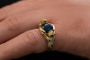 Leoparden Ring Saphire im Cabochon Schliff und Brillanten Gold 750 