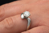 Aparter Solitär Ring mit 0,80 Carat Diamant Brillant in 750er Weißgold 