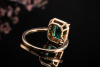 Ring sagenhafter Smaragd Emerald mit Diamanten Brillanten 750er Rotgold 