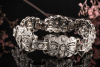 Imposantes Art Deco Armband mit Diamanten Altschliff in Weißgold Arbeit 