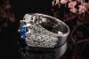 Bulgari BVLGARI Ring mit Saphir und Brillanten Diamanten 750er Weißgold 