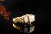 Goldschmiedearbeit Ring mit Diamanten Unikat mit Diamanten Gelbgold 750 