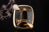 Pomellato Ring Ritratto Maxi mit Rauchquarz Braun Diamanten Gelbgold 750 