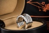 BVLGARI Ring B.zero1 4-Band in 750er Weißgold Full Set OVP Größe 54 