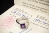 Cartier Tank Ring mit Amethyst Lila Großes Modell Gr. 53 in Weißgold 750 