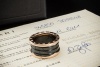 BVLGARI B.zero1 4-Band Ring Schwarze Keramik 750er Roségold 57 Full Set 