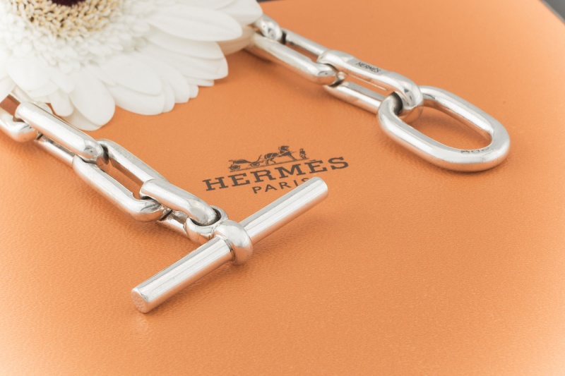 Hermes Collier Chaine D'Argent Halskette Großes Modell in 925er Silber 