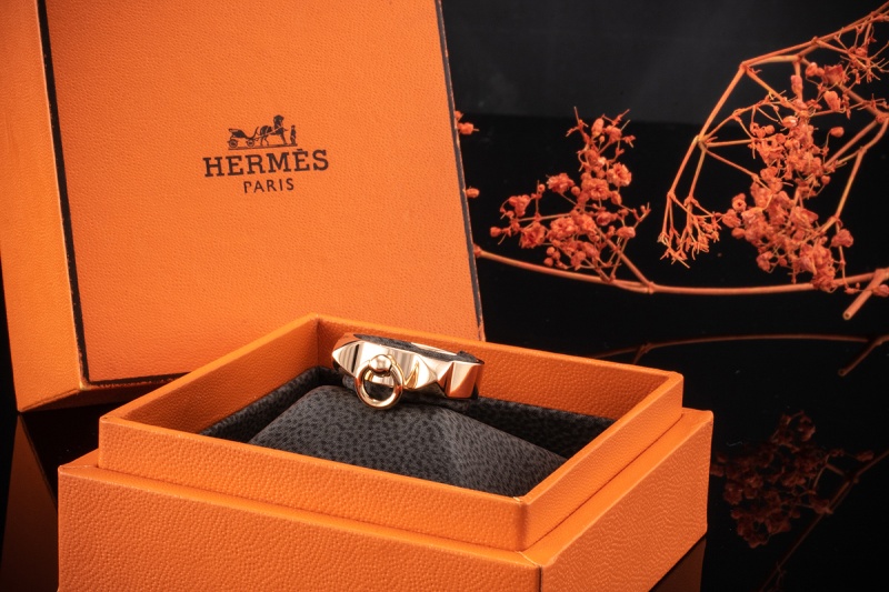 Hermes Ring Collier de Chien Kleines Modell in Rotgold Rosegold 750 OVP 