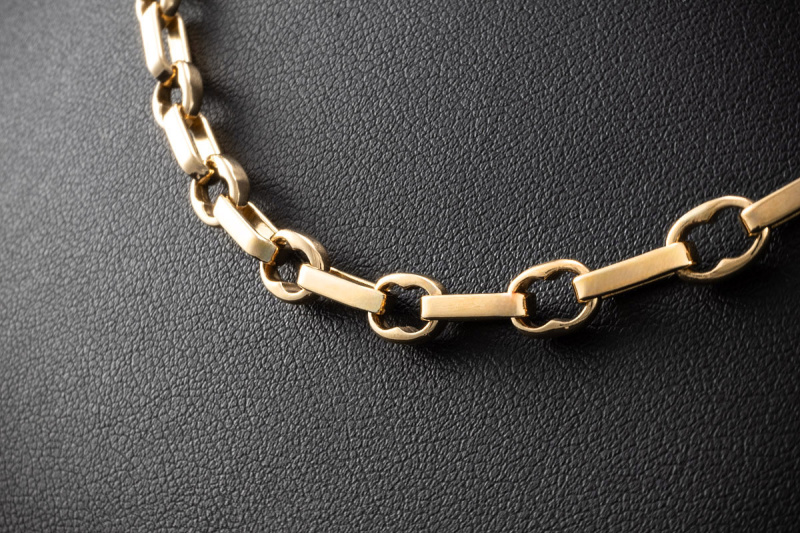 Cartier Collier Kette Vintage Gliederkette 50,5 cm in 750er Gelbgold 18k 