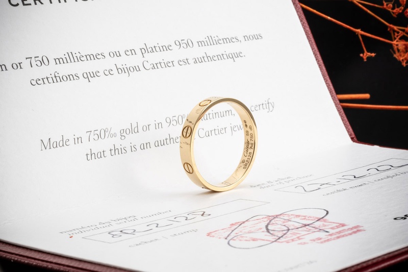 Cartier Love Ring Schmales Modell in Gelbgold 750 Trauring OVP Größe 59 