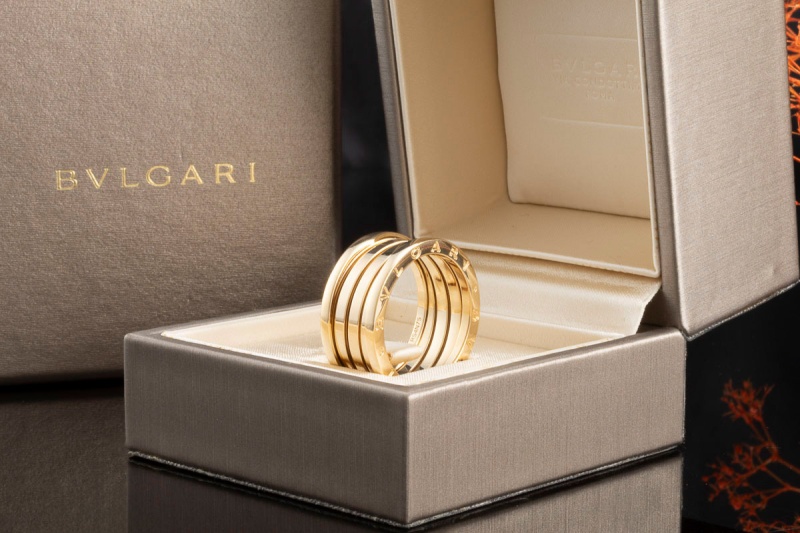 BVLGARI Bulgari Ring B.zero1 4-Band in 750er Gelbgold Größe 62 Full Set 