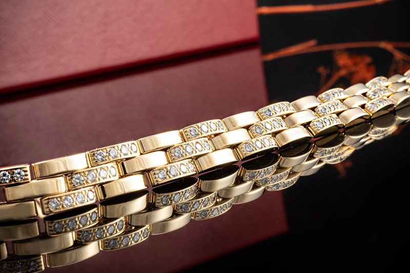 Cartier Armband Maillon Panthère in Gelbgold 750 mit Diamanten Full Set 