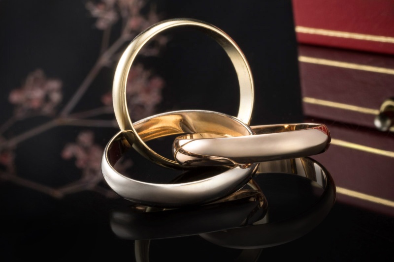 Cartier Trinity de Cartier Ring Klassisch in 750er Gold Tricolor Gr. 53 