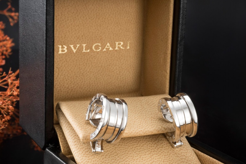 BVLGARI B.zero1 Creolen Ohrringe Clip Ohrstecker in 750er Weißgold OVP 