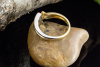 Ring Blitz mit Diamant Brillanten Bicolor 585er Gold Goldschmiedearbeit 