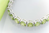 PERIDOT Designer Armband mit 70 Ct Peridot in 750 Weißgold  