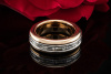 Memoire Ring Memory Drehring 3Ct Baguette Diamanten in Rosegold Weißgold 