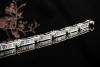 Armband mit Diamanten in Weißgold 750 Arbeit Brillant- Baguette-Schliff 