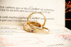 Ring Trinity de Cartier mit Diamanten Rubin Saphir in Gelbgold 750 Gr 56 