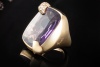 Pomellato Ring Ritratto Maxi mit Amethyst Lila Diamanten in Gelbgold 750 