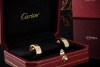 Cartier Love Ohrringe Creolen Ohrstecker mit Clip in 750er Gold Full Set 