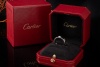 Cartier Love Ring mit 3 Diamanten in 750er Weißgold Großes Modell 52 OVP 