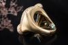 Pomellato Ring Ritratto Medium London Topas Blau Diamanten in 750er Gold 