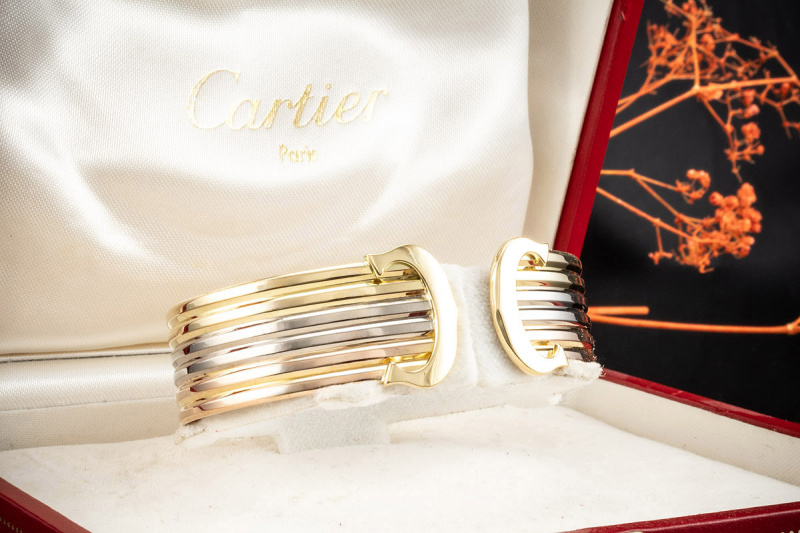 Cartier CC Armreif C de Cartier Armspange Armband Gold Tricolor 750 OVP 