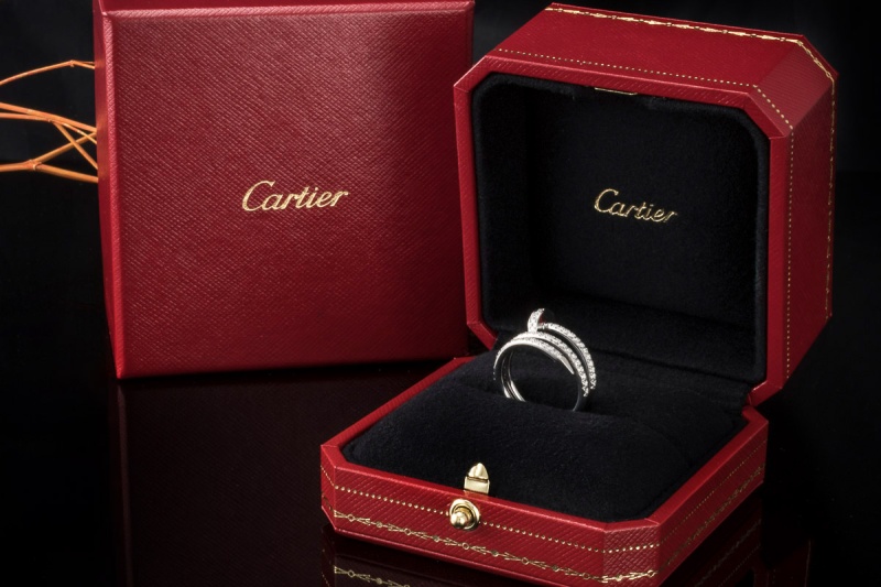 Cartier Juste un Clou Ring mit 77 Diamanten in Weißgold 750 Größe 53 OVP 