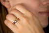 Ring Blitz mit Diamant Brillanten Bicolor 585er Gold Goldschmiedearbeit 