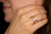 Odenwald Ring Glieder mit Diamanten rundum Massives Rosegold Rotgold 750 