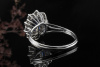Saphir Ring in Weißgold 750 mit Diamanten Royales Blau Oval Brillanten 