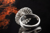 Statement Ring Kreisrund mit 1,5 Ct Diamanten Brillanten in Weißgold 750 