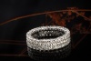 Memoire Ring 3-reihiger Bandring mit Diamanten 2,95 Ct. in Weißgold 750 