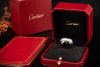Cartier Trinity Ring mit Diamanten Großes Modell Weißgold Keramik Platin 