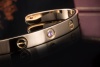 Cartier Love Armreif Armband Pink Saphir in Roségold 750 Armspange Gr 17 