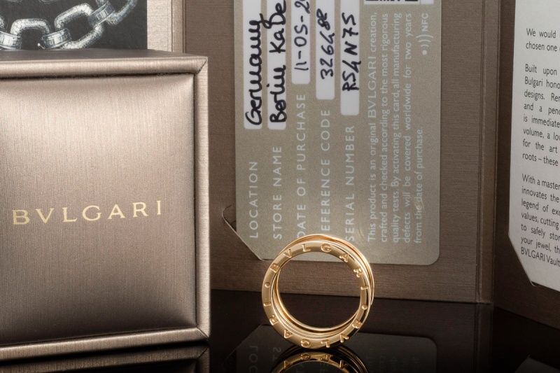 BVLGARI Bulgari Ring B.zero1 4-Band in 750er Gelbgold Größe 62 Full Set 