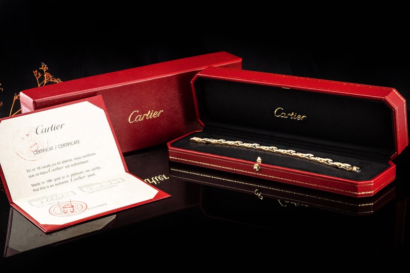 Cartier Armband Maillon Panthère in Gelbgold 750 mit Diamanten Full Set 