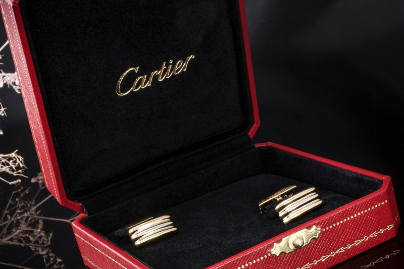 Manschettenknöpfe Cartier Trinity Eckig in Rotgold Gelbgold Weißgold 750 