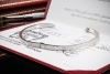 Cartier Love Armreif Kleines Modell mit Diamanten Pavé Weißgold Full Set 