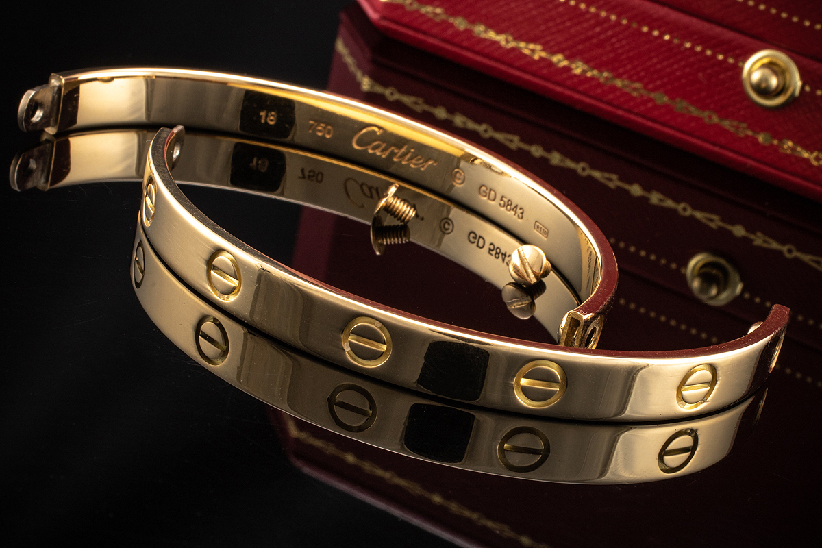 Schmuck Cartier Love Armreif Armband Bracelet in 750er Gelbgold Größe ...